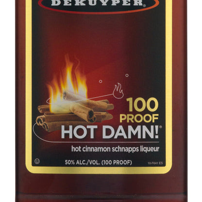 Dekuyper Cinnamon Schnapps Hot Damn! 100 - 375ML - Front Label