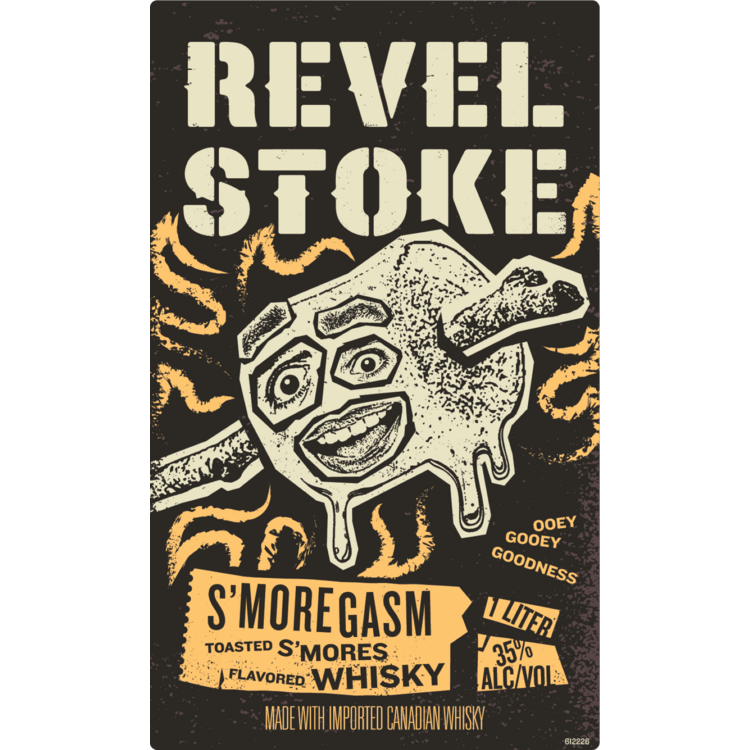 Revel Stoke S'Moregasm Toasted S'Mores Flavored Whisky 70 - 1.0L - Front Label