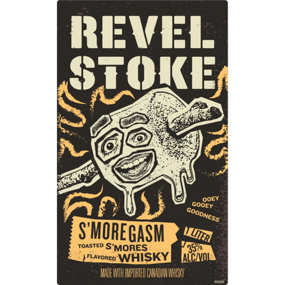 Revel Stoke S'Moregasm Toasted S'Mores Flavored Whisky 70 - 1.0L - Front Label