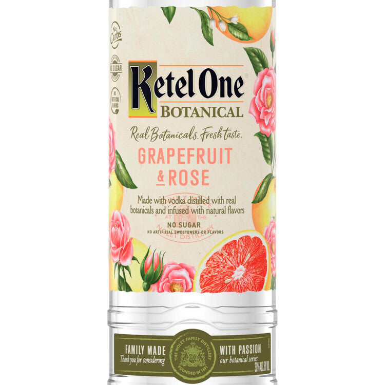 Ketel One Grapefruit & Rose Flavored Vodka Botanical 60 - 750ML - Front Label