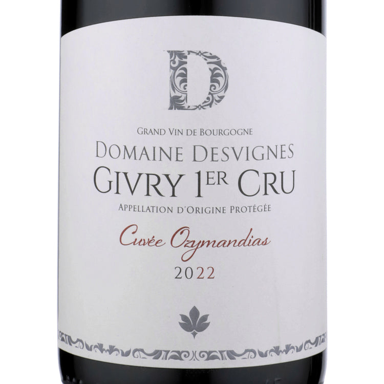 Domaine Desvignes Givry Premier Cru Cuvee Ozymandias 2022 - 750ML - Front Label