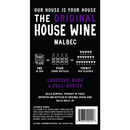 House Wine Malbec Central Valley - 3.0L