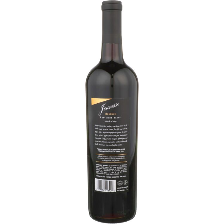 Jeunesse Red Wine Blend Reserve San Luis Obispo County - 750ML - Back