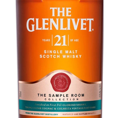 The Glenlivet Single Malt Scotch The Sample Room Collection 21 Yr 86 W - 750ML - Front Label