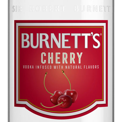 Burnett's Cherry Flavored Vodka 60 - 750ML - Front Label