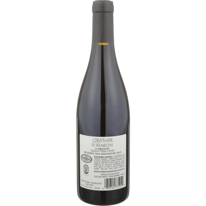 Oratoire St Martin Cairanne Rouge Reserve Des Seigneurs 2019 - 750ML - Back