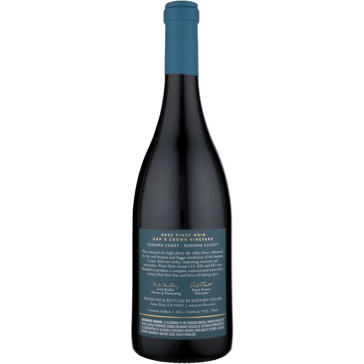 Sojourn Cellars Pinot Noir Gap'S Crown Vineyard Sonoma Coast 2022 - 750ML