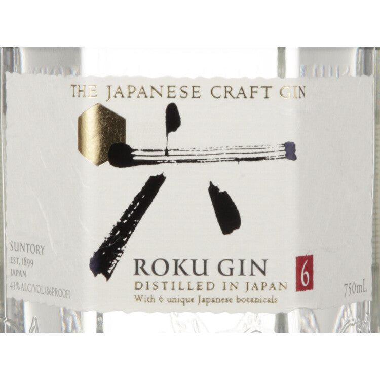 Suntory Dry Gin Roku 86 - 750ML - Front Label