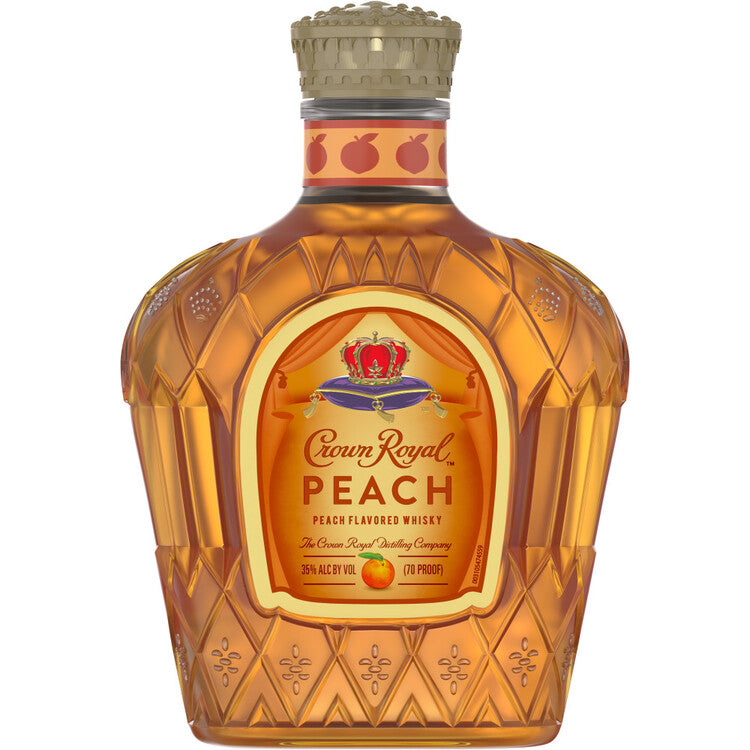 Crown Royal Peach Flavored Whiskey 70 - 375ML - Front Label