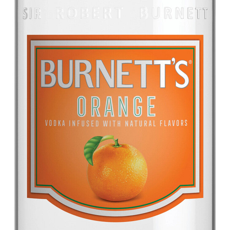 Burnett's Orange Flavored Vodka 60 - 1.0L - Front Label