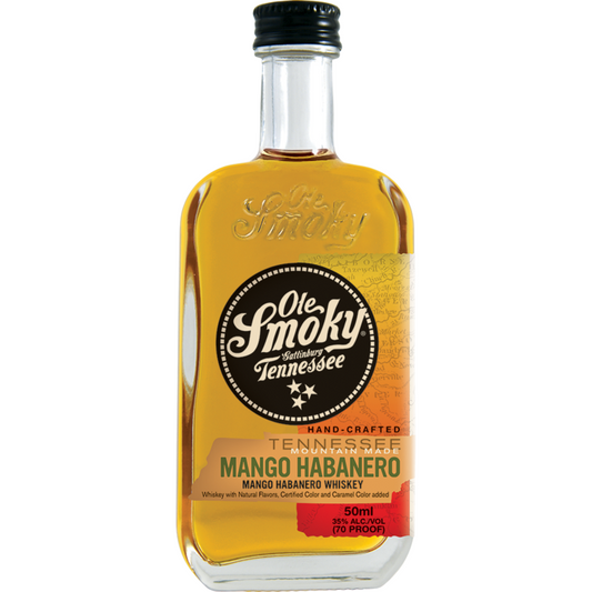 Ole Smoky Mango Habanero Flavored Whiskey Mountain Made 70 - 50ML - Front