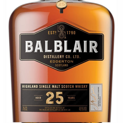 Balblair Single Malt Scotch 25 Yr 92 - 750ML - Front Label