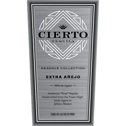 Cierto Tequila Extra Anejo Reserve Collection 80 - 750ML