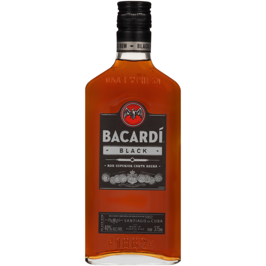 Bacardi Black Rum 80 - 375ML - Front
