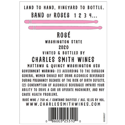 Charles Smith Wines Rose Wine Band Of Roses Washington 2020 - 750ML