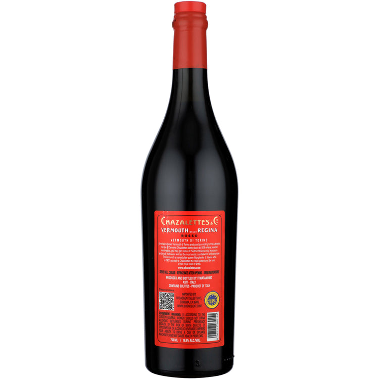 Chazalettes & Co. Vermouth Di Torino Rosso Della Regina - 750ML - Back