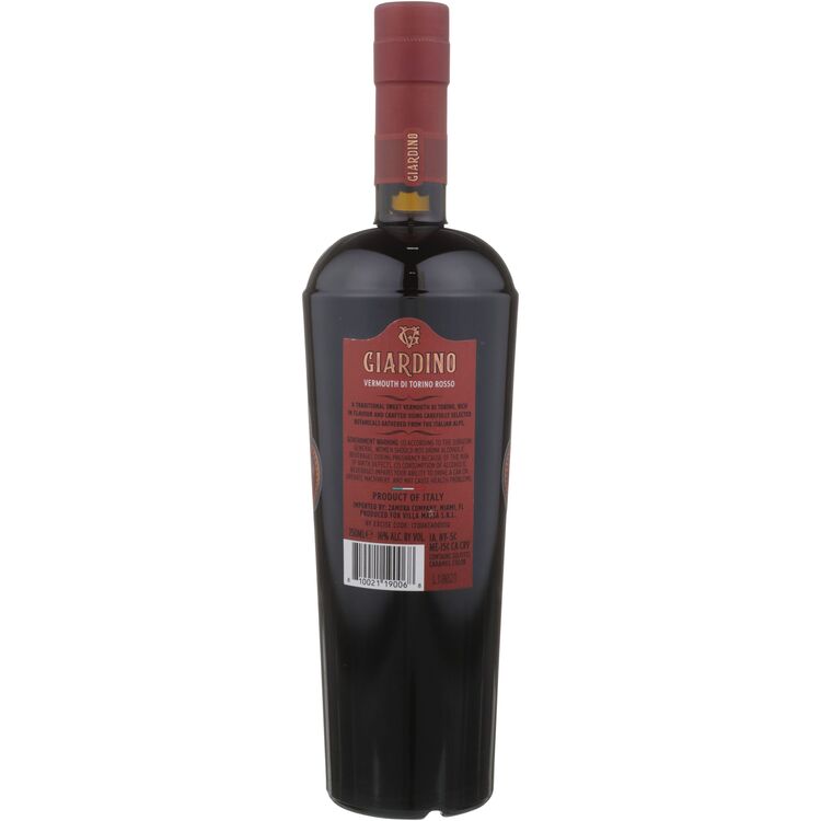 Villa Massa Vermouth Giardino Tradizionale Rosso - 750ML - Back