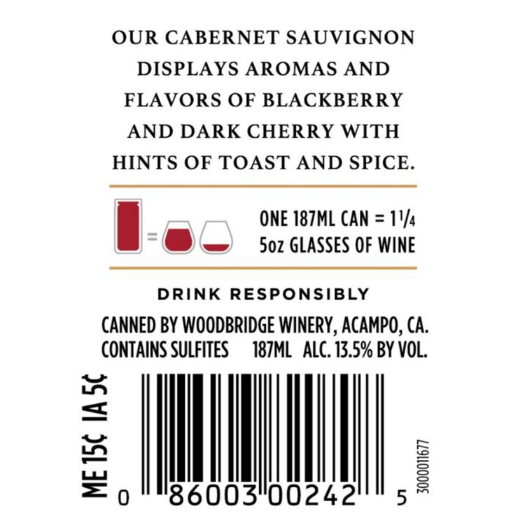 Woodbridge Cabernet Sauvignon California - 187ML