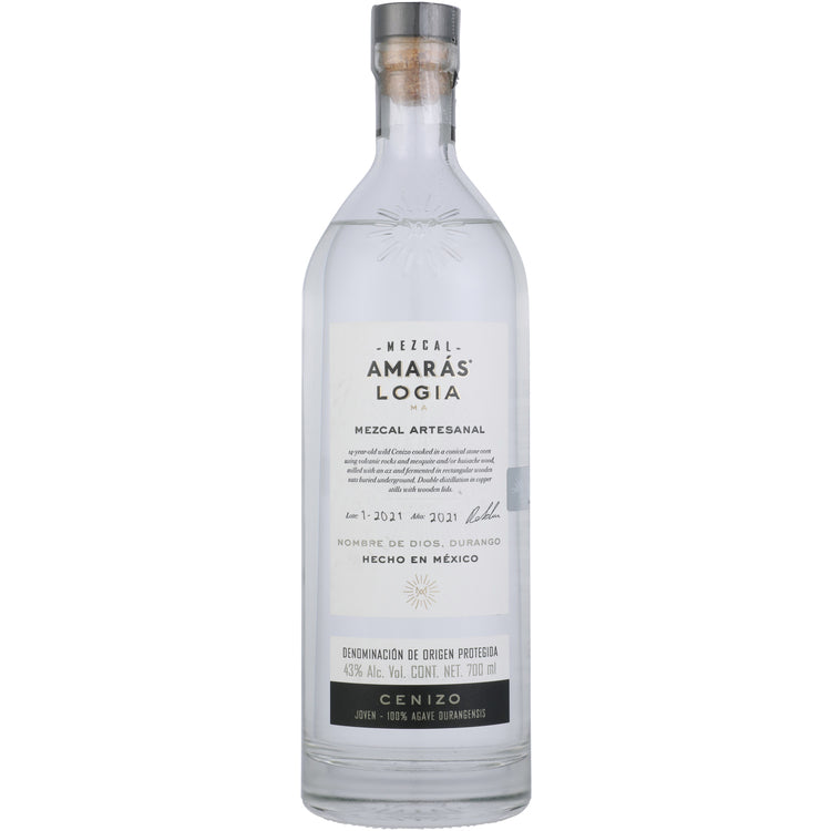 Amaras Mezcal Joven Logia Ma Artesanal A3 Cenizo 92 - 700ML - Front