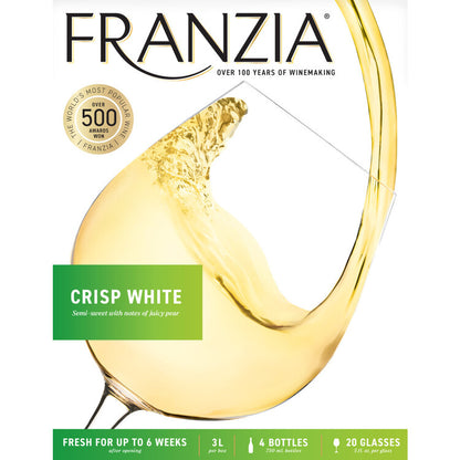 Franzia Crisp White International - 3.0L - Front Label