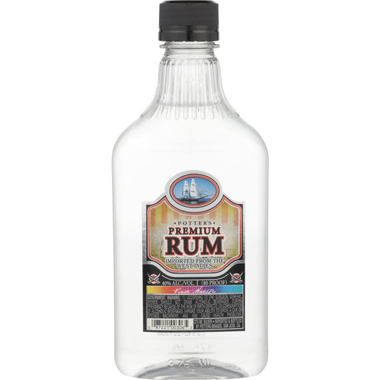 Potter'S Light White Rum 80 - 375ML