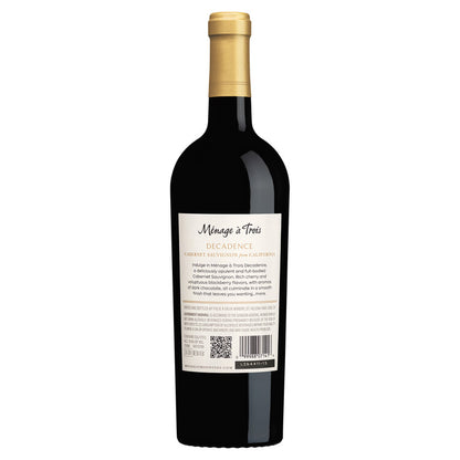 Menage A Trois Cabernet Sauvignon Decadence California - 750ML - Back