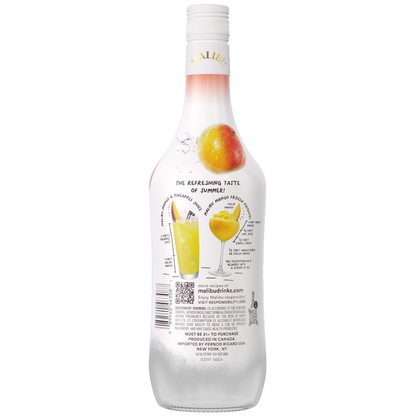 Malibu Mango Flavored Rum 42 - 750ML - Back