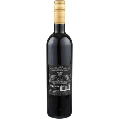 Carletto Montepulciano D'Abruzzo - 750ML - Back