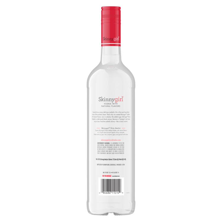 Skinnygirl Vodka Bare Naked 60 - 750ML - Back