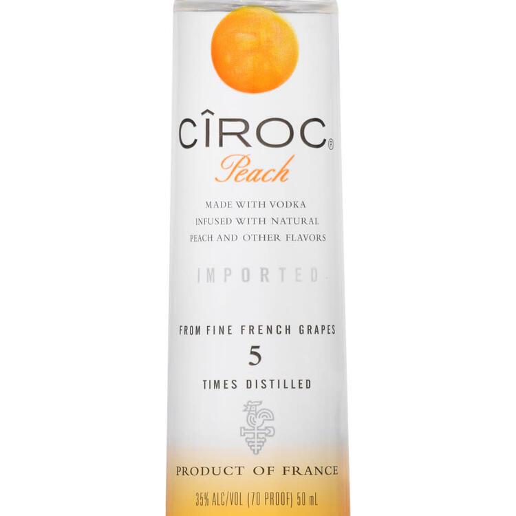 Ciroc Peach Flavored Vodka 70 - 50ML - Front Label