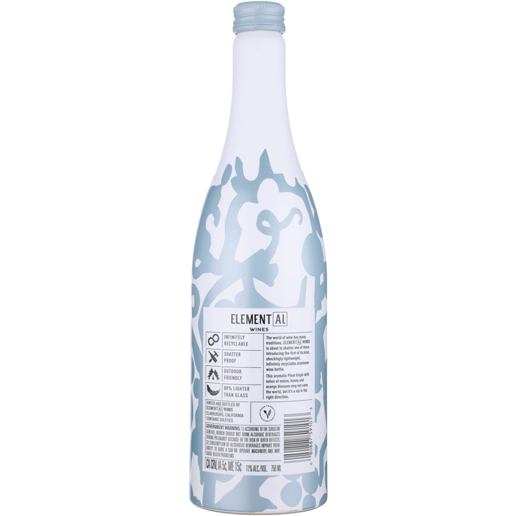 Element Al Wines Pinot Grigio California 2023 - 750ML - Back