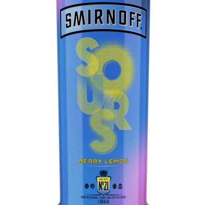 Smirnoff Berry Lemon Flavored Vodka Sours 60 - 1.0L - Front Label