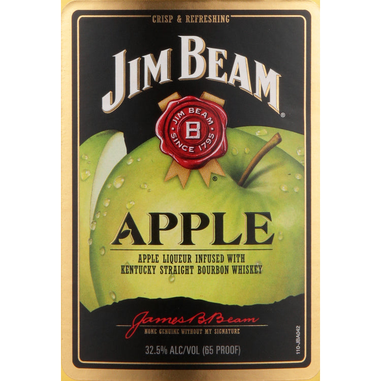 Jim Beam Apple Flavored Whiskey 65 - 375ML - Front Label