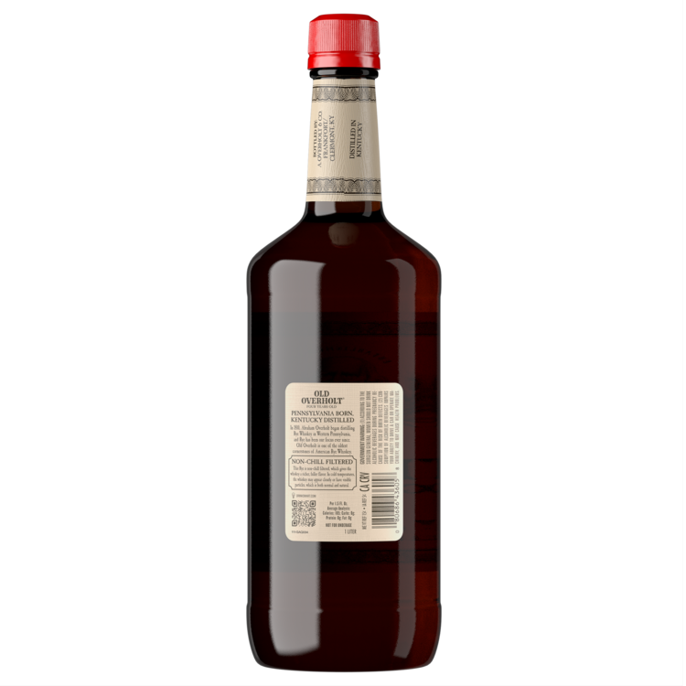 Old Overholt Straight Rye Whiskey 4 Yr 86 - 1.0L - Back