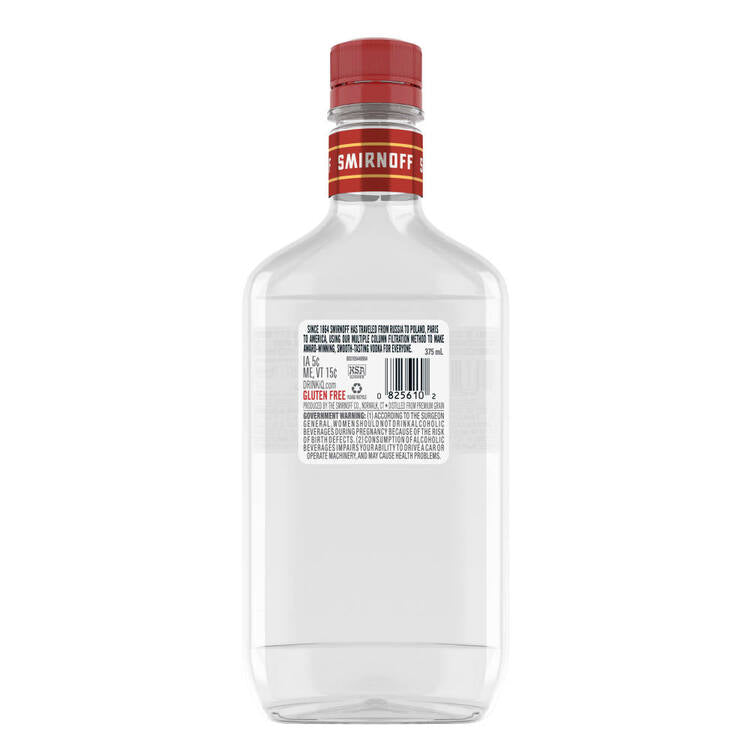 Smirnoff Vodka 80 - 375ML - Back