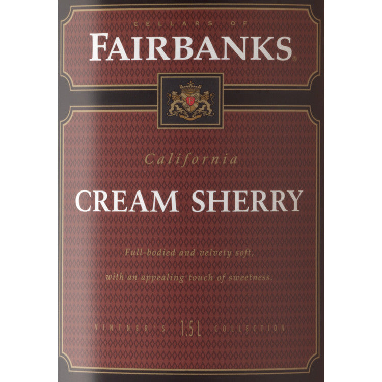 Fairbanks Cream Sherry California - 1.5L - Front Label