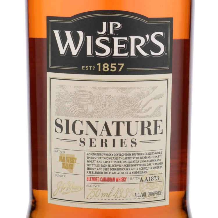 J.P. Wiser's Canadian Whisky Signature Series 86 - 750ML - Front Label