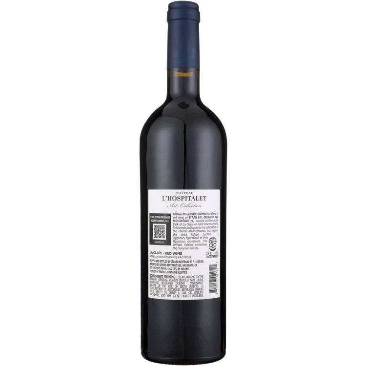 Gerard Bertrand La Clape Rouge Chateau L'Hospitalet Art Collection 202 - 750ML - Back