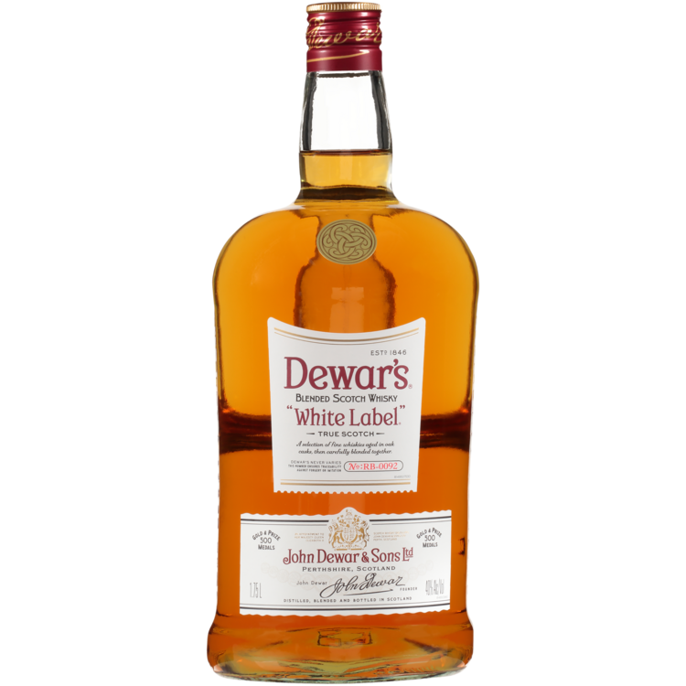 Dewar's Blended Scotch White Label 80 - 1.75L - Front
