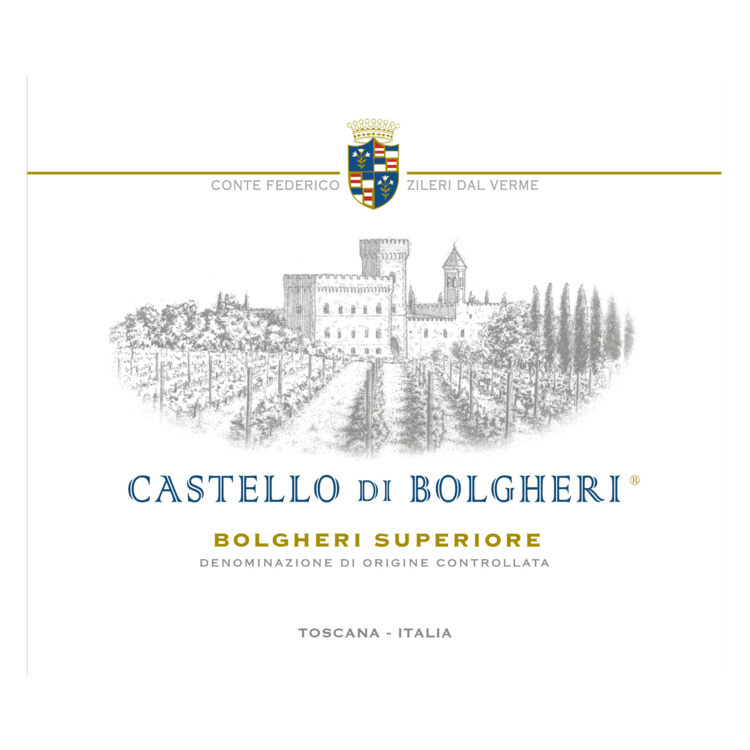 Castello Di Bolgheri Bolgheri Superiore Rosso 2021 Wood Box - 750ML - Front Label