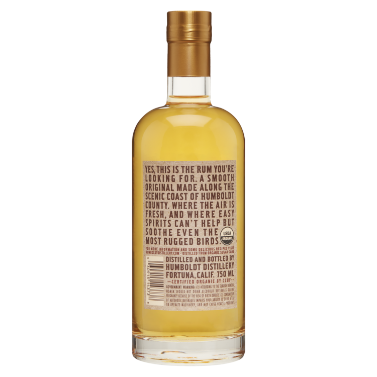 Humboldt Distillery Original Rum Small Batch 80 - 750ML - Back
