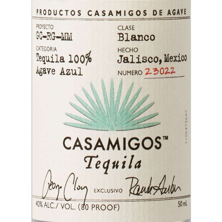 Casamigos Tequila Blanco 80 - 50ML - Front Label