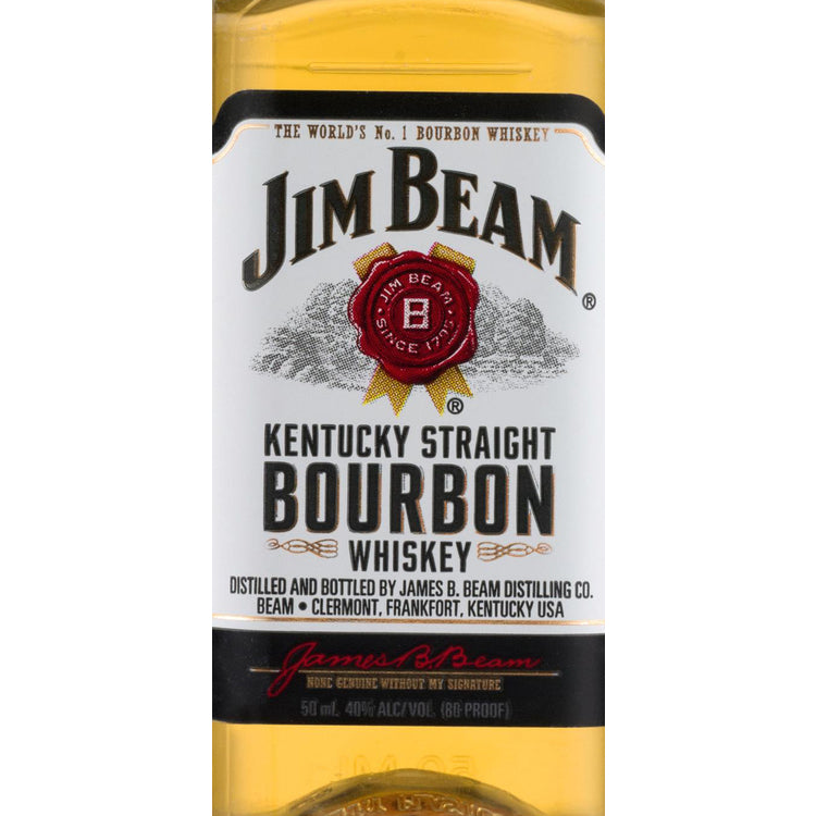 Jim Beam Straight Bourbon White Label 80 - 50ML - Front Label