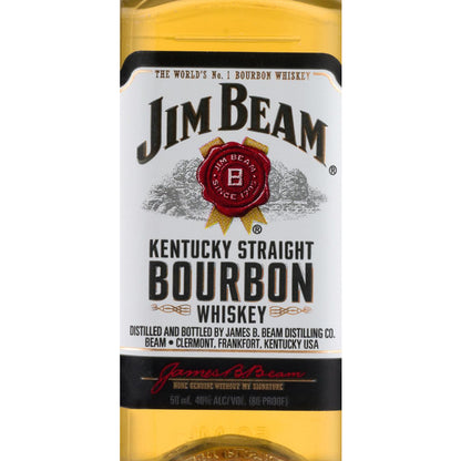 Jim Beam Straight Bourbon White Label 80 - 50ML - Front Label