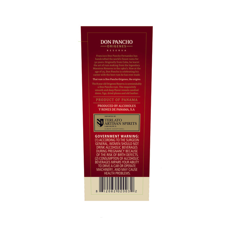 Don Pancho Aged Rum Reserva 8 Yr 80 - 750ML