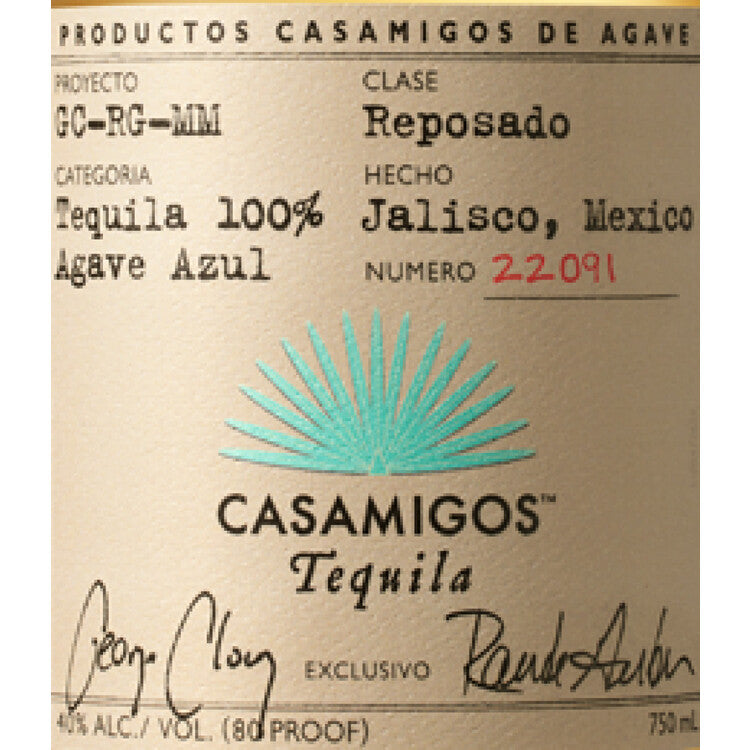 Casamigos Tequila Reposado 80 - 750ML - Front Label