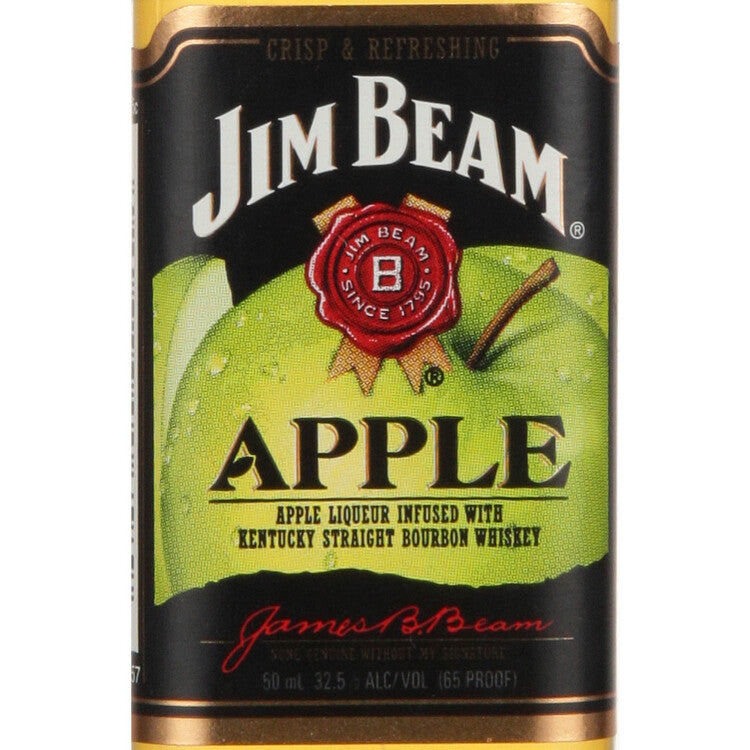 Jim Beam Apple Flavored Whiskey 65 - 50ML - Front Label