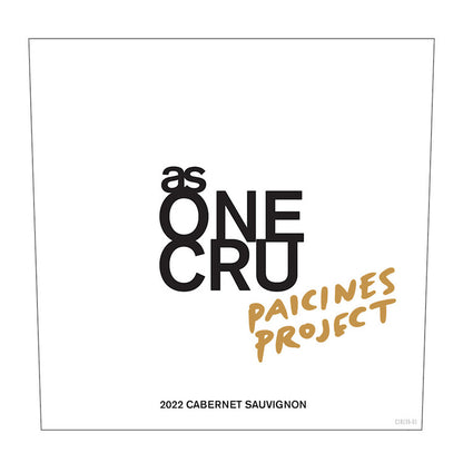 As One Cru Cabernet Sauvignon Palisades Trail Vineyard Paicines Projec - 750ML - Front Label