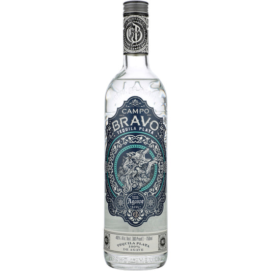 Campo Bravo Tequila Plata 80 - 750ML - Front