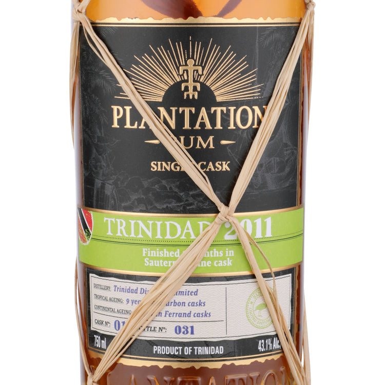 Plantation Aged Rum Single Cask Trinidad Distillers Limited 86.2 - 750ML - Front Label